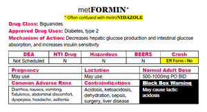 pharmacology drug card back 2